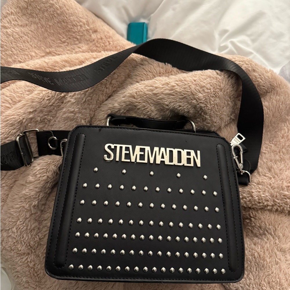 Steve Madden Black Studded Crossbody Bag
